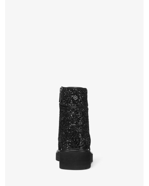 Bota de estilo miliar Aniya con brillo Michael Kors de color Black