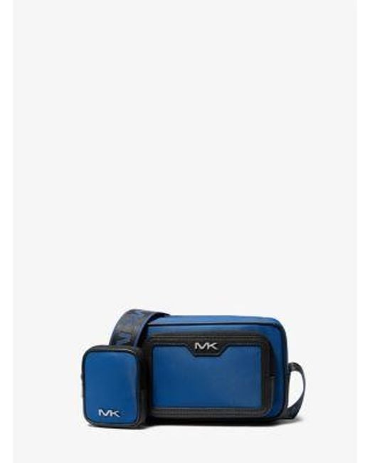 Michael Kors Blue Lautner Nylon Camera Bag With Pouch for men