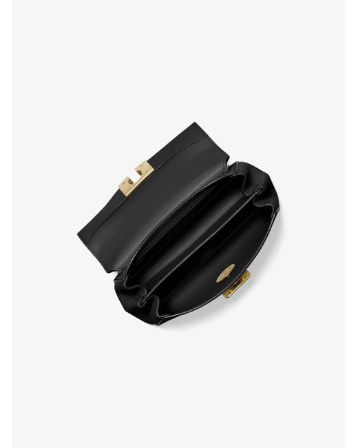 Michael Kors Black Lita Small Leather Crossbody Bag