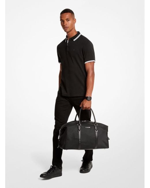 Michael Kors Black Mk Brooklyn Recycled Nylon Duffel Bag for men