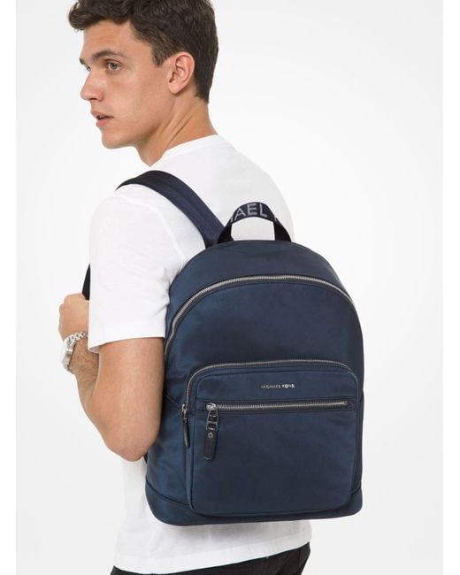 Michael Kors Blue Mk Hudson Nylon Backpack for men