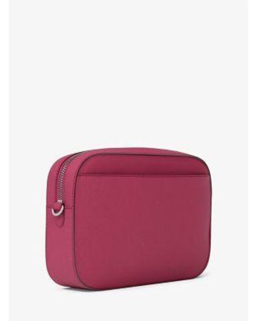 Michael Kors Purple Jet Set Large Saffiano Leather Crossbody Bag