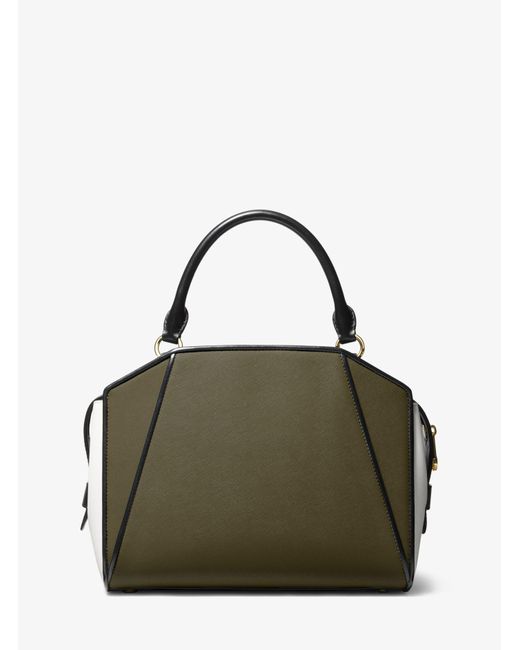 michael michael kors cleo small saffiano leather satchel