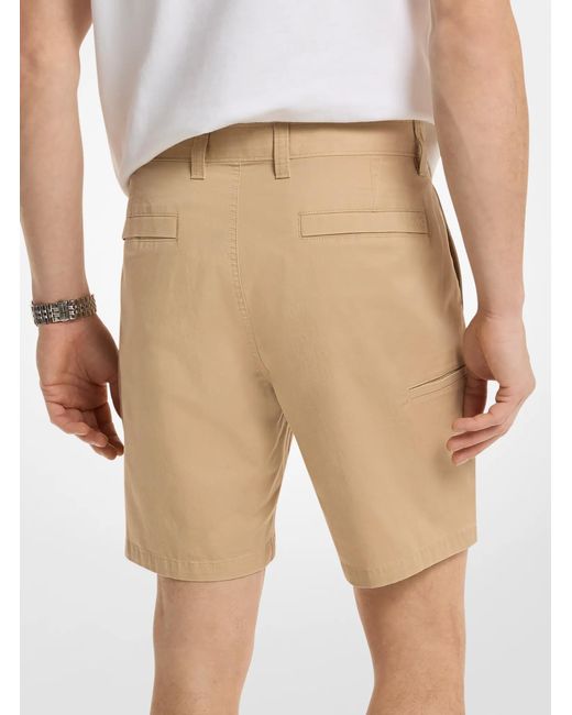 Michael Kors Natural Stretch Cotton Shorts for men