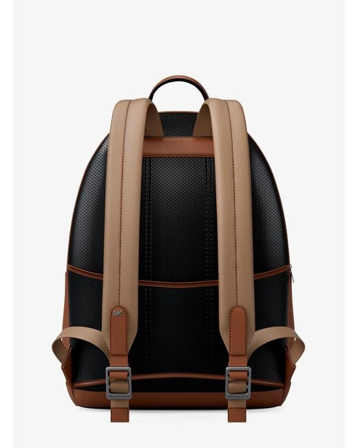 Michael Kors Brown Jet Set Pebbled Leather Backpack for men