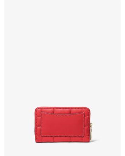 MICHAEL Michael Kors Red Mk Small Quilted Leather Wallet