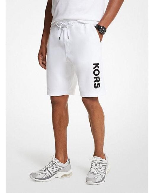 Michael Kors White Kors Cotton Blend Shorts for men