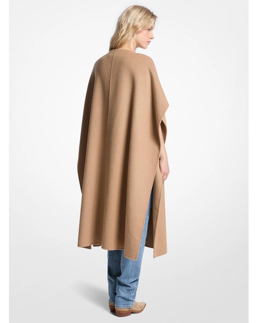 MICHAEL Michael Kors White Double Face Wool Blend Cape