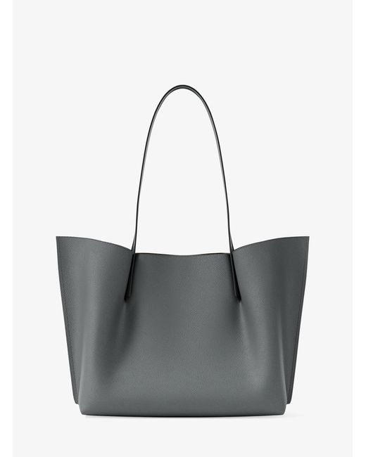 MICHAEL Michael Kors Gray Mk Emilia Large Pebbled Leather Tote Bag
