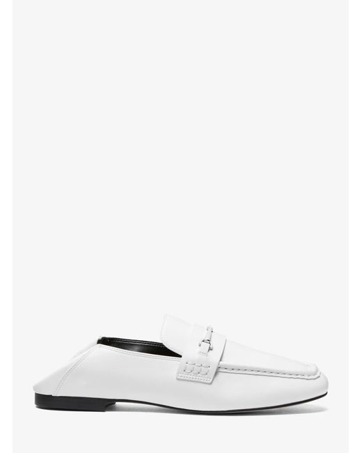 MICHAEL Michael Kors White Mk Lena Leather Loafer