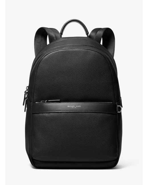 Lyst - Michael Kors Greyson Pebbled Leather Backpack in Black for Men