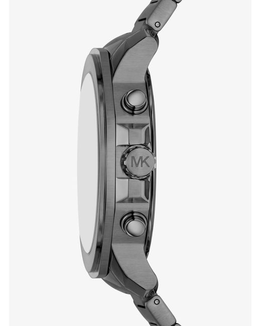 Michael Kors Gray Oversized Prescott Gunmetal Watch for men