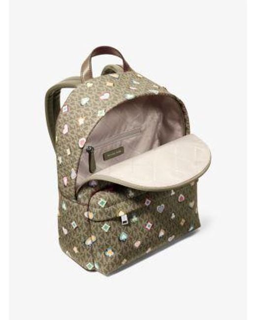Michael Kors Slater Medium Printed Signature Logo Backpack 