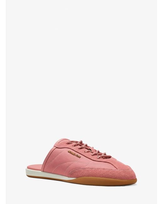 MICHAEL Michael Kors Pink Nolan Nylon And Suede Mule
