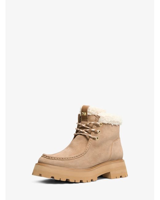 MICHAEL Michael Kors Natural Cade Fleece-Lined Suede Ankle Boot