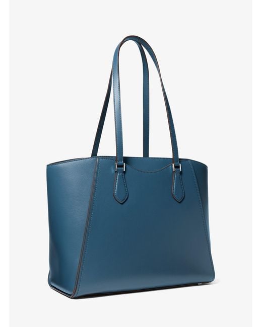 MICHAEL Michael Kors Blue Taryn Large Leather Tote Bag