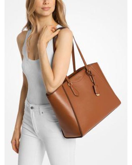 Michael Kors Brown Taryn Large Leather Tote Bag