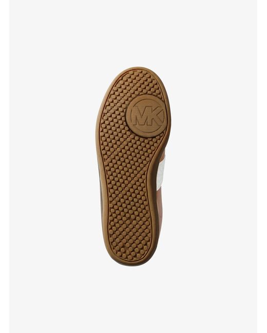 MICHAEL Michael Kors Brown Mk Jovie Leather And Signature Logo Trainers
