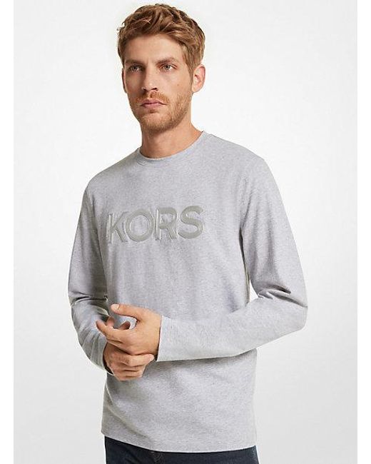 Michael Kors Gray Kors Cotton Long-sleeve T-shirt for men