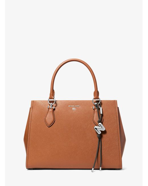 MICHAEL Michael Kors White Mk Initial-Tone And Speckled Cord Bag Charm