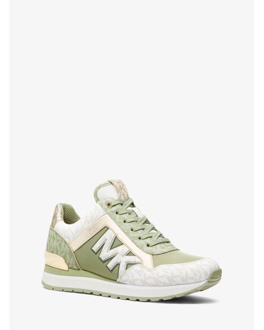 michael michael kors hero leather and mesh trainer