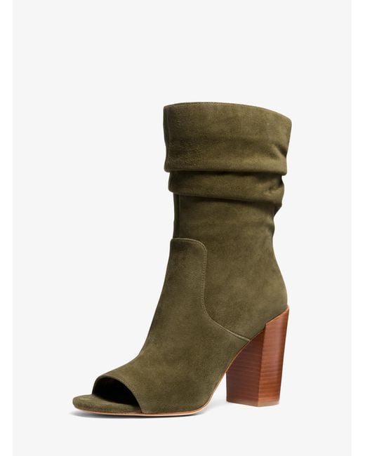 MICHAEL Michael Kors Green Mk Shayna Suede Boot