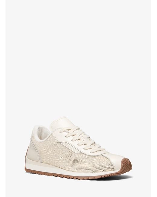 MICHAEL Michael Kors White Mk Rhodes Leather Trainer