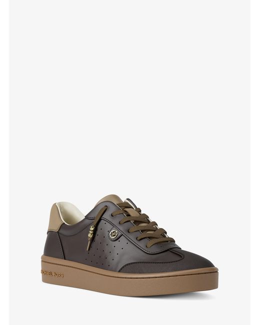 MICHAEL Michael Kors Brown Scotty Leather Sneaker