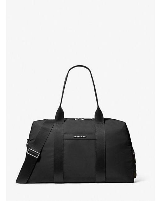 Michael Kors Black Lautner Large Nylon Weekender Bag for men