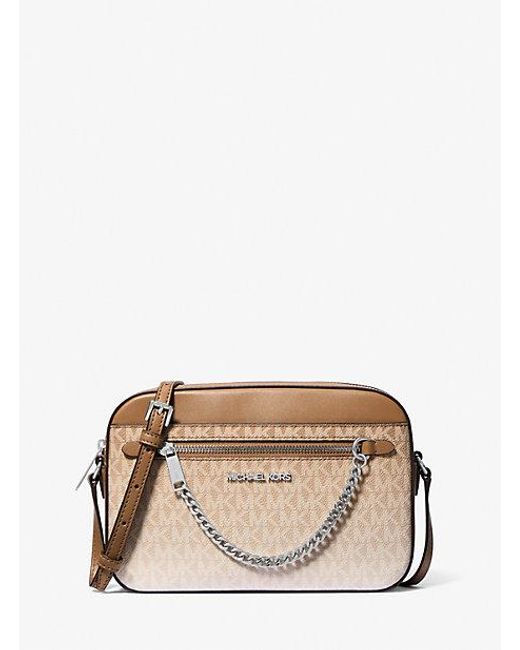 Michael Kors Gray Jet Set Large Ombré Signature Logo Crossbody Body