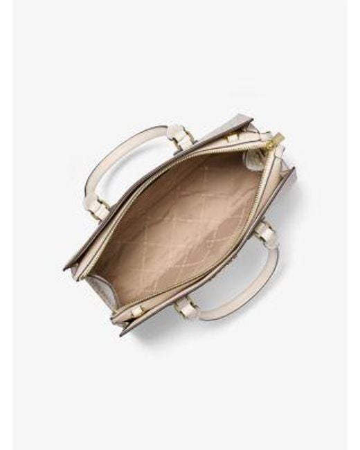 Michael Kors Natural Sheila Medium Logo Satchel