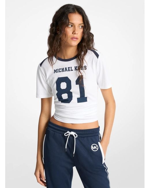 MICHAEL Michael Kors White Mk Graphic Cotton Jersey T-Shirt