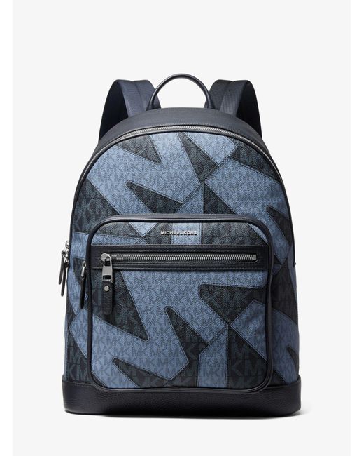 Michael Kors Canvas Hudson Two-tone Graphic Logo Backpack for Men - Lyst