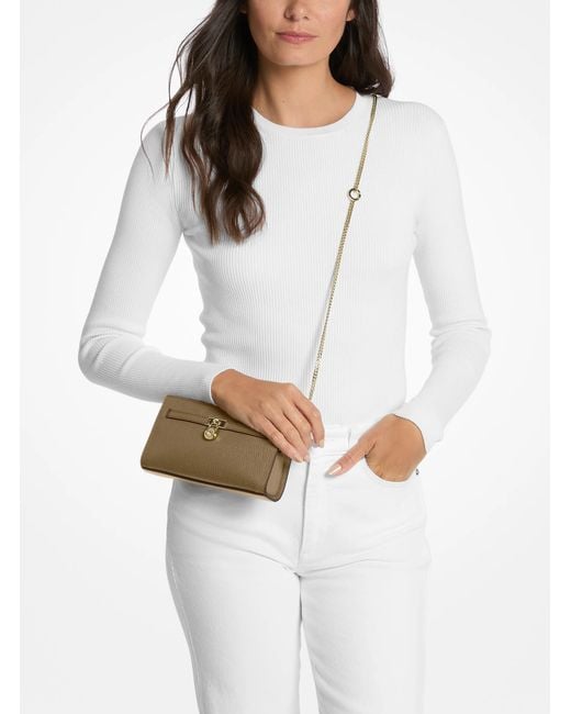 MICHAEL Michael Kors Natural Mk Hamilton Moderne Extra-Small Leather Convertible Crossbody Bag