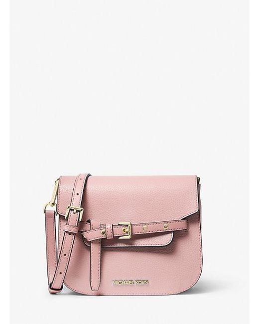 Michael Kors Pink Emilia Small Leather Crossbody Bag