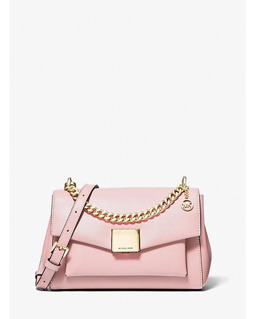 Michael Kors Pink Lita Medium Leather Crossbody Bag