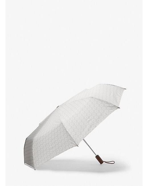 Michael Kors White Mk Empire Signature Logo Umbrella