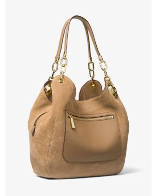 Mk Borsa A Spalla Lillie Grande di MICHAEL Michael Kors in Natural