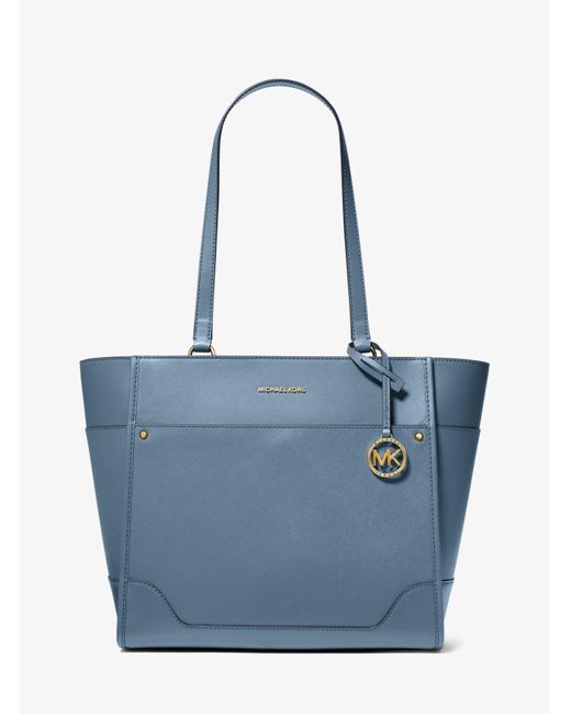 Harrison Large Leather Tote Bag Michael Kors en coloris Bleu Lyst