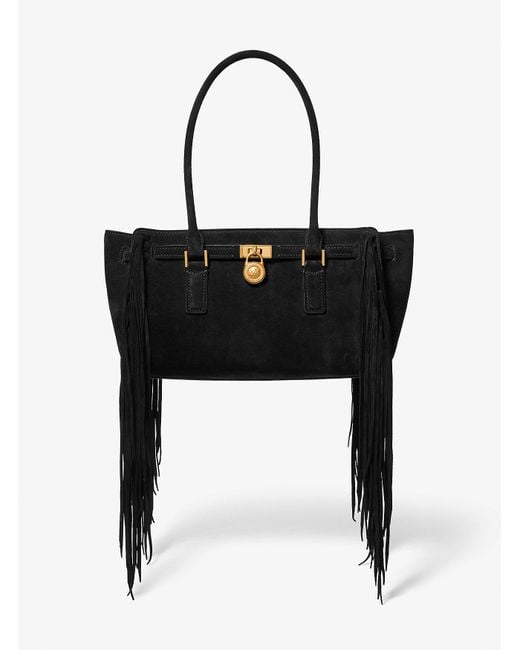 Mk Borsa A Mano Hamilton Moderne Piccola Con Logo di Michael Kors in Black