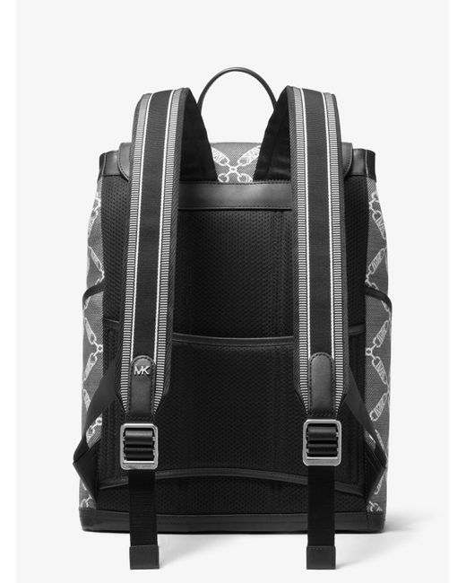 Michael Kors Gray Hudson Empire Logo Jacquard Backpack for men