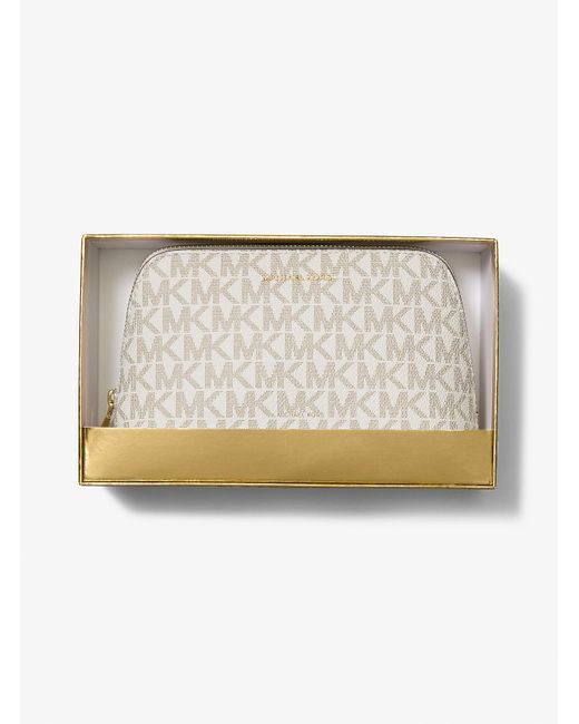 Mk Kit Da Viaggio Jet Set Piccolo Con Logo di MICHAEL Michael Kors in Natural