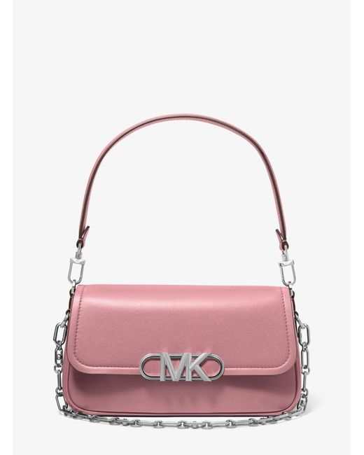Michael Kors Parker Medium Leather Shoulder Bag in Pink Lyst