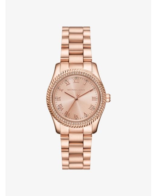 Michael Kors White Mini Lexington Pavé-Tone Watch