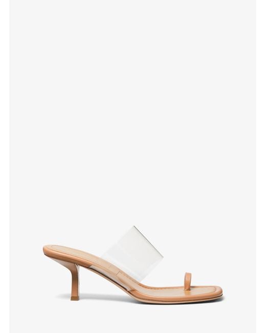 Michael Kors Natural Mk Dionne Leather Sandal