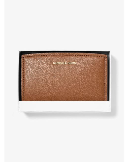 MICHAEL Michael Kors White Mk Bryant Medium Pebbled Leather Wallet