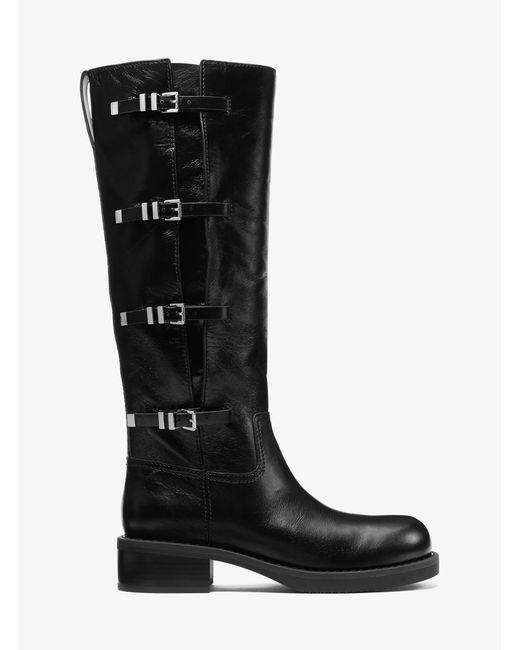 MICHAEL Michael Kors Black Mk Darrington Leather Boot