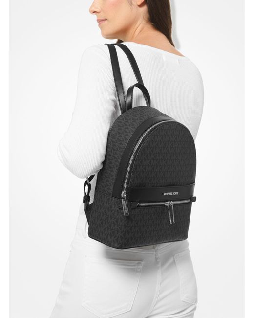 Michael Kors Kenly Medium Logo Backpack in Black | Lyst