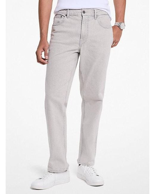 Michael Kors Gray Finn Straight-Fit Stretch Denim Jeans for men