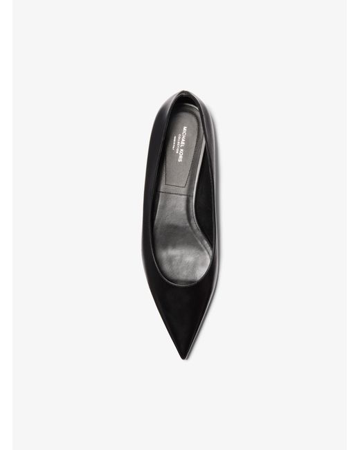 Michael Kors White Mk Renata Leather Skimmer Flats